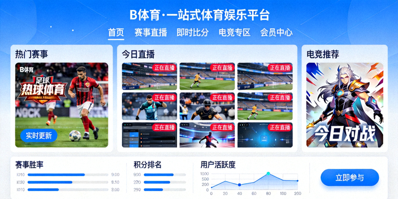 B体育官网升级后的一站式体育娱乐平台界面展示