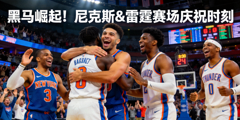 尼克斯与雷霆球员在比赛中庆祝瞬间，黑马球队专题