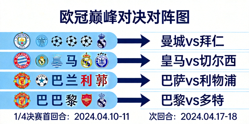 欧冠抽签仪式揭晓后豪门巅峰对决对阵图