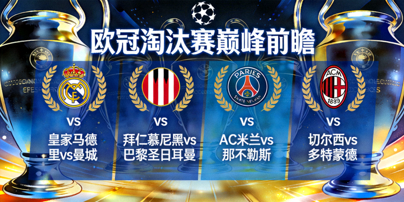 欧冠淘汰赛抽签结果揭晓后诸强对阵上演巅峰前瞻的图片